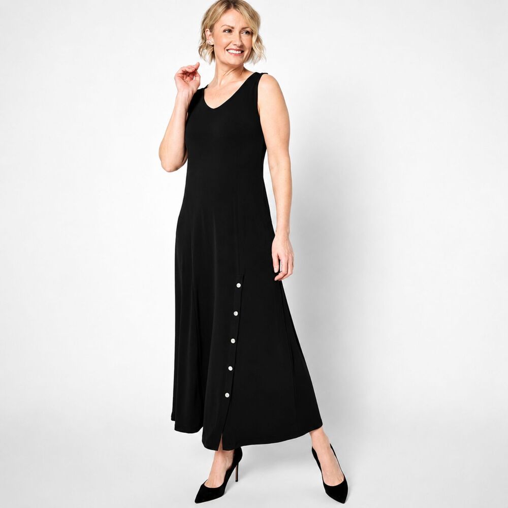 Susan Graver Black Maxi Dress Size XL